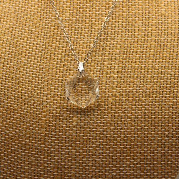 Gorham Crystal Star of David Sterling Necklace Vintage - Picture 2 of 5